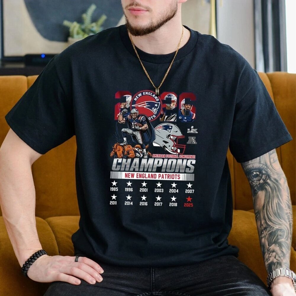AFC Championship New England Patriots 2026 T Shirt .